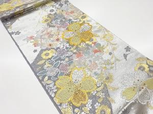 花々模様織出し袋帯